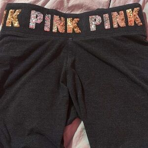 pink victorias secret leggings